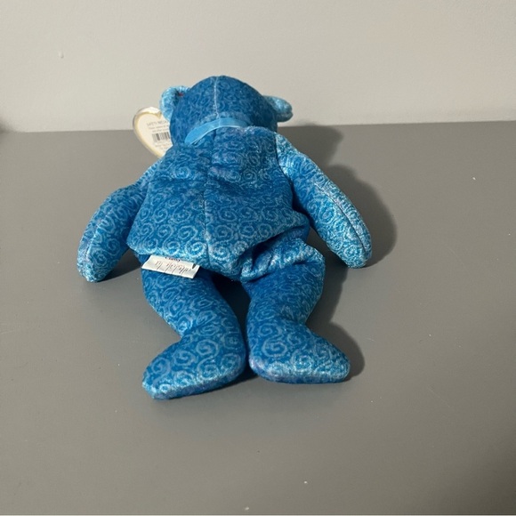 Ty Beanie Baby Retired "Classy" Blue Teddy Bear 2001 - Picture 4 of 8